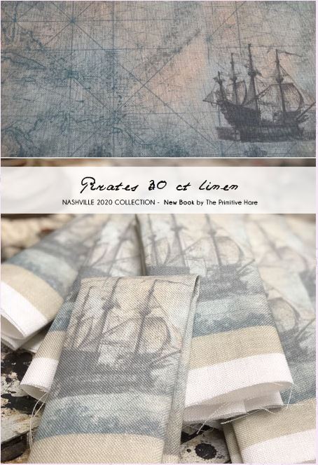 click here to view larger image of Pirates 40ct Linen 15x19 (fabric)
