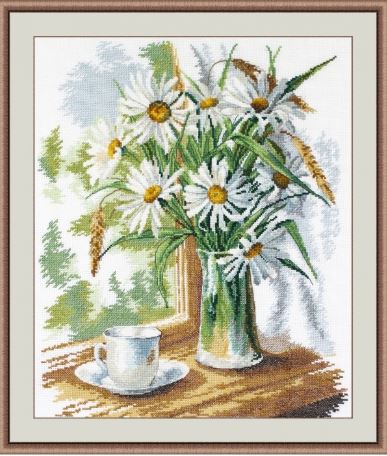 click here to view larger image of Chamomiles on the Window (counted cross stitch kit)