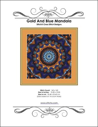 click here to view larger image of Gold and Blue Mandala (chart)