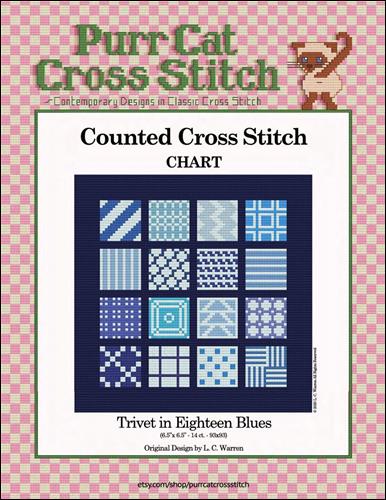 click here to view larger image of Trivet in Eighteen Blues (chart)