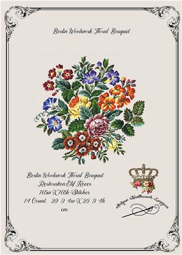 click here to view larger image of Berlin Woolwork Floral Bouquet (chart)