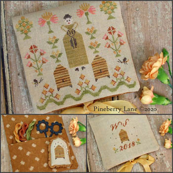 click here to view larger image of In Full Bloom - Sewing Pocket and Pinkeep   (chart)