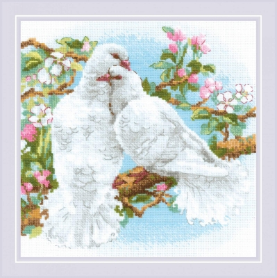 click here to view larger image of White Doves (counted cross stitch kit)