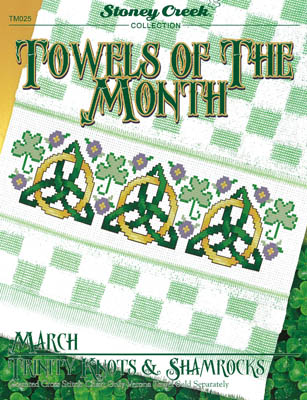 click here to view larger image of Towels Of The Month - March Trinity Knots & Shamrocks (chart)