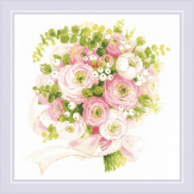click here to view larger image of Wedding Bouquet (counted cross stitch kit)