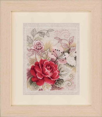 click here to view larger image of Bouquet with Rose (counted cross stitch kit)