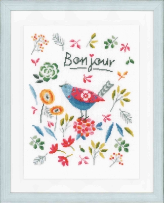 click here to view larger image of Flower Bird (counted cross stitch kit)