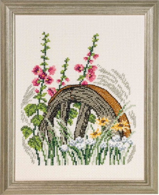 click here to view larger image of Wheel with Flowers (counted cross stitch kit)