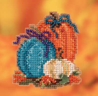 click here to view larger image of Pumpkin Trio (2020) (counted cross stitch kit)