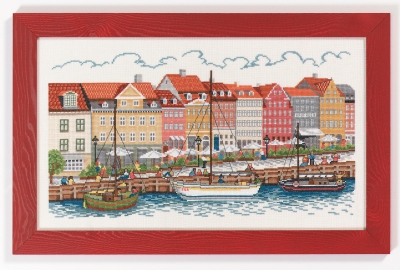click here to view larger image of Ships in Harbor (counted cross stitch kit)