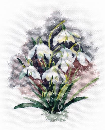 click here to view larger image of Snowdrops (counted cross stitch kit)