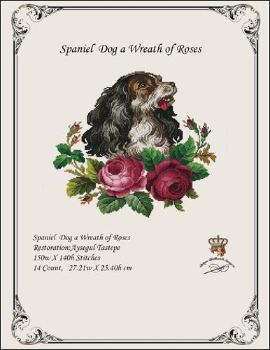 click here to view larger image of Spaniel Dog a Wreath of Roses (chart)