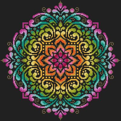click here to view larger image of Rainbow Mandala Full (chart)