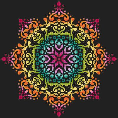 click here to view larger image of Rainbow Mandala 2 Full (chart)