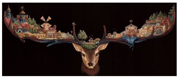 click here to view larger image of Deer Land (counted cross stitch kit)