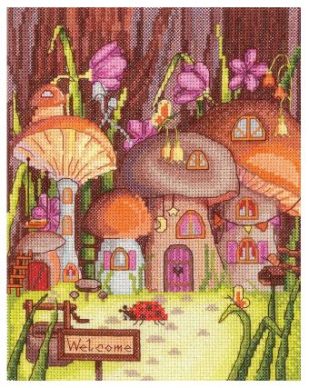 click here to view larger image of Mushrooms (counted cross stitch kit)