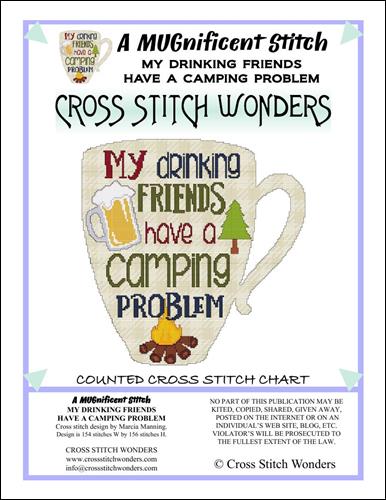 click here to view larger image of MUGnificent Stitch, A - My Drinking Friends have a Camping Problem (chart)