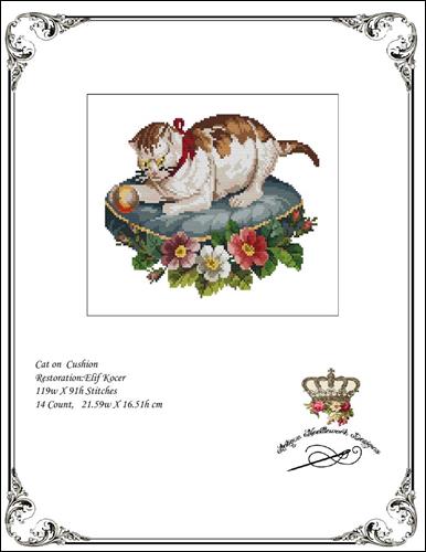 click here to view larger image of Cat on Cushion (chart)
