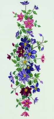 click here to view larger image of Clematis (counted cross stitch kit)