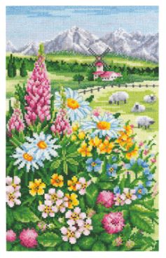 click here to view larger image of Alpine Meadow - Andriana (counted cross stitch kit)