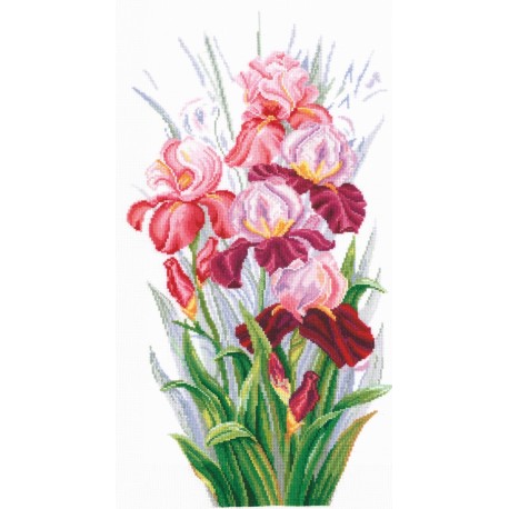 click here to view larger image of Triumph of Irises (counted cross stitch kit)