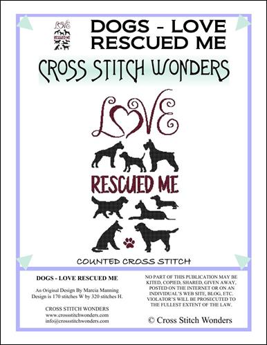 click here to view larger image of A Dog Saying - Loved Rescued Me (chart)