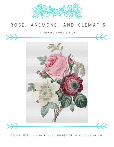click here to view larger image of Rose Anemone and Clematis (chart)