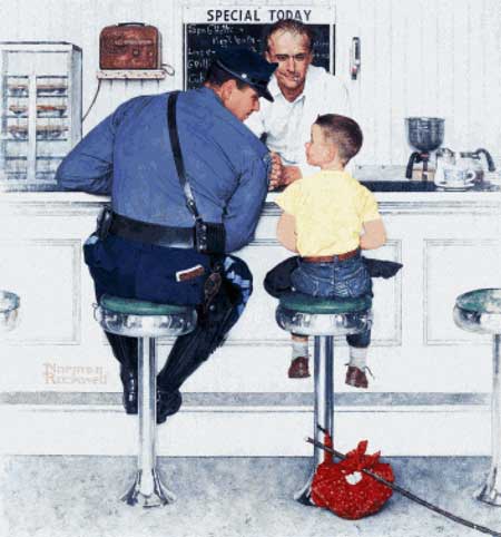 click here to view larger image of Runaway - Norman Rockwell (chart)