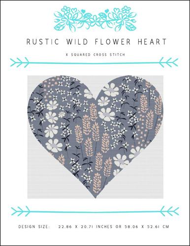 click here to view larger image of Rustic Wild Flower Heart (chart)