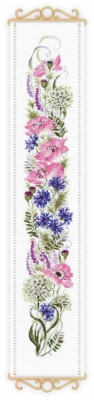 click here to view larger image of Flower Assortment Bellpull (counted cross stitch kit)