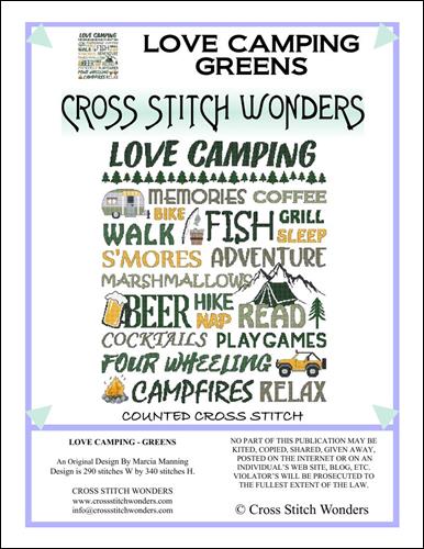 click here to view larger image of Love Camping - Greens (chart)