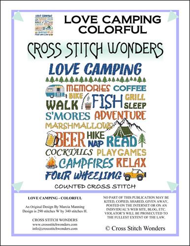 click here to view larger image of Love Camping - Colorful (chart)
