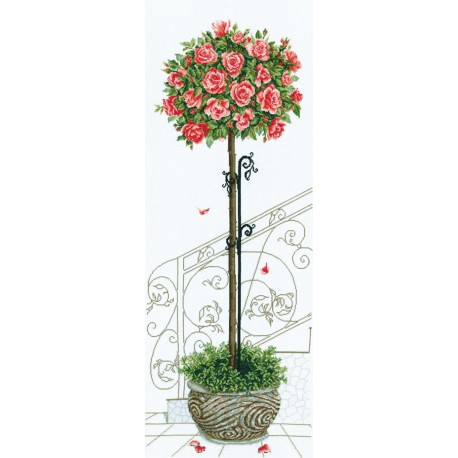 click here to view larger image of Roses Tree (counted cross stitch kit)