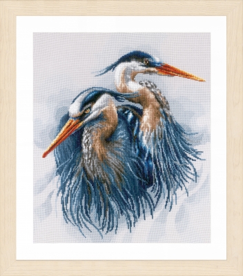 click here to view larger image of Great Blue Herons (counted cross stitch kit)