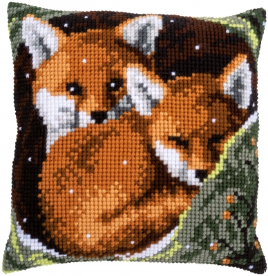 click here to view larger image of Foxes (counted canvas kit)