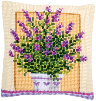 click here to view larger image of Lavender in Pot (counted canvas kit)