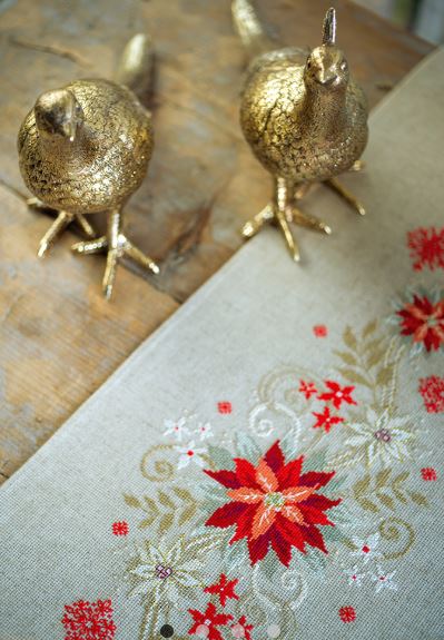 click here to view larger image of Christmas Table Runner (printed linen)