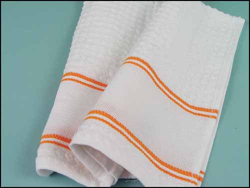 click here to view larger image of Nancy Kitchen Towel - Orange (stitchable)
