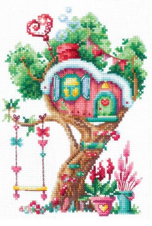 click here to view larger image of Tree Houses Sweet (counted cross stitch kit)