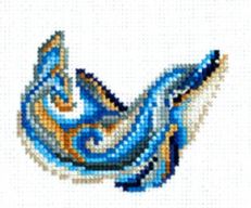 click here to view larger image of Figurines - Dolphin (counted cross stitch kit)