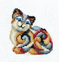 click here to view larger image of Figurines - Cat (counted cross stitch kit)