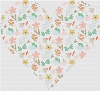 click here to view larger image of Pastel Flower Heart (chart)