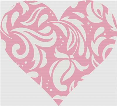 click here to view larger image of Pink Flourish Heart (chart)