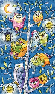 click here to view larger image of Tree of Owls - Birds of a Feather  (counted cross stitch kit)