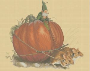 click here to view larger image of Gnome Mice Pumpkin Harvest - (Jean-Baptiste Monge) (chart)