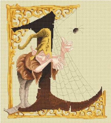 click here to view larger image of Cobweb Harp Letter L - (Pascal Moguerou) (chart)