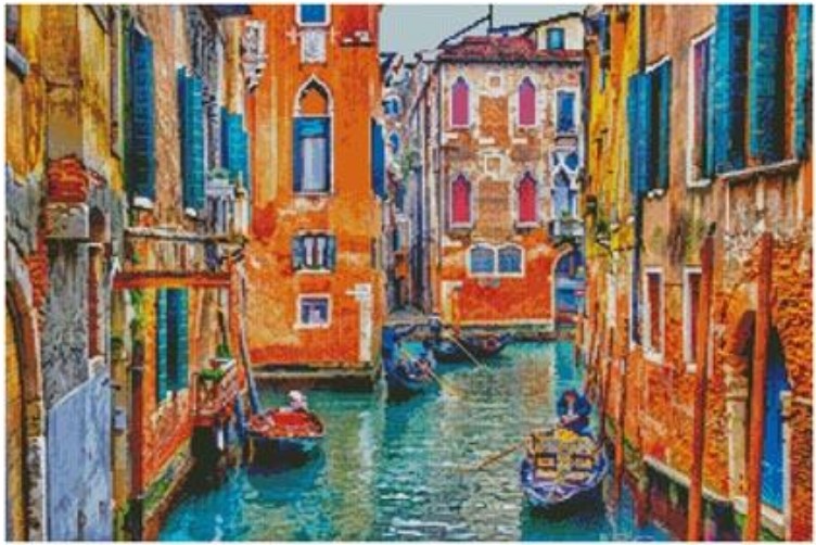 click here to view larger image of Colourful Venice Street (Tom Podmore) (chart)