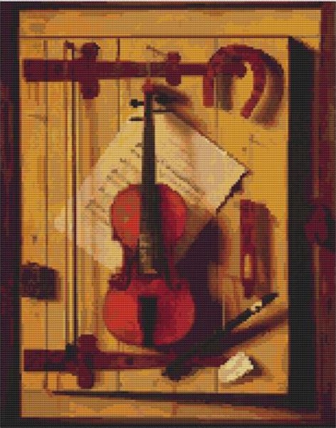 click here to view larger image of Violin, A (Kuzma Petrov Vodkin) (counted cross stitch kit)