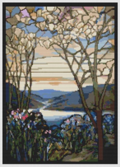 click here to view larger image of Magnolia and Irises (Louis Comfort Tiffany) (chart)