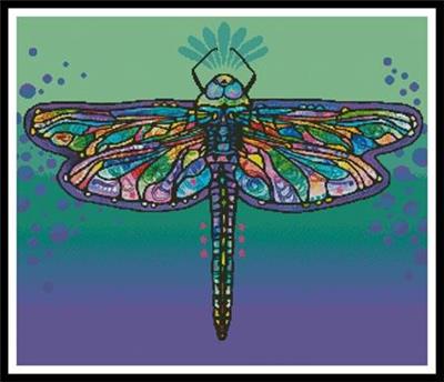 Dragonfly Pair Mini Needlepoint Kit-5X5 Stitched In Thread & Ribbon 